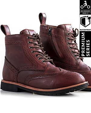 Noir Officer Wp Brogue Darkred ImpermÉables Mc Bottes Bottes